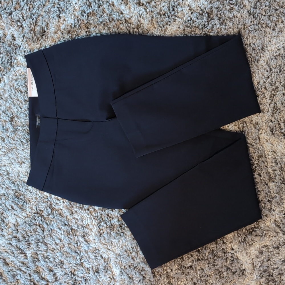 Ann Taylor Factory Straight Curvy Fit Size 4P Navy